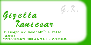 gizella kanicsar business card